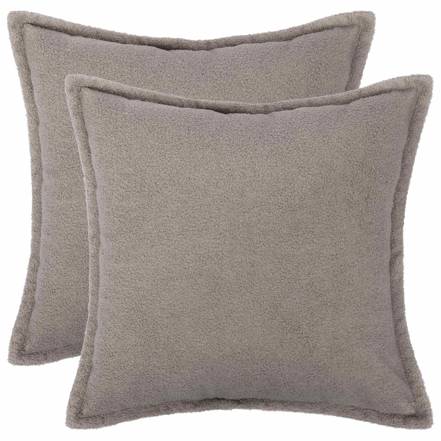 Pudebetræk 2 pcs HOUTEN Lysegrå 35 x 35 cm Bouclé