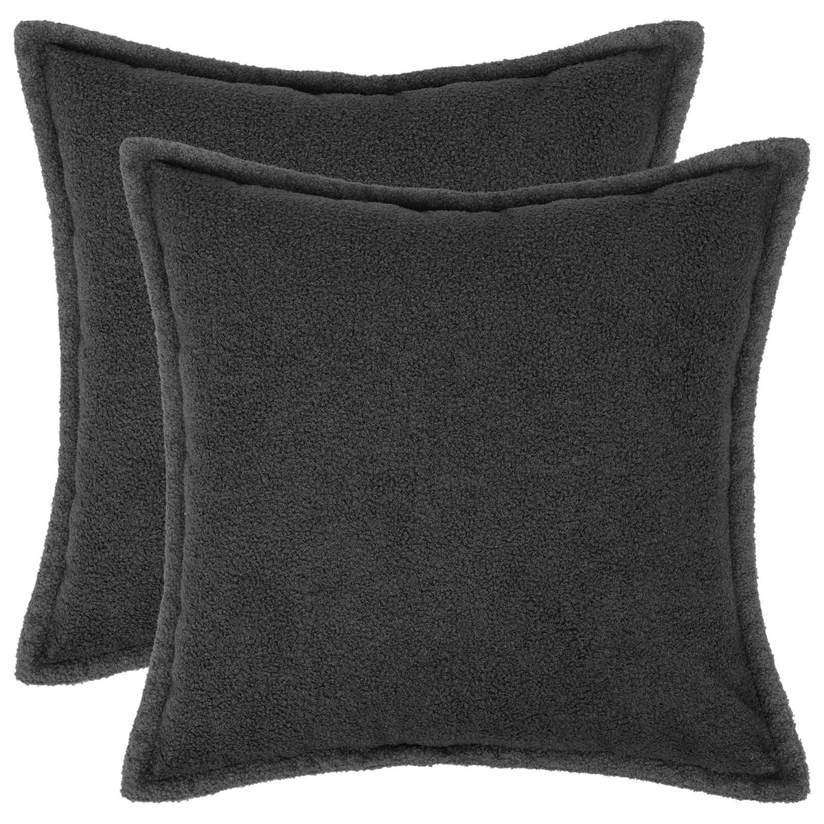 Pudebetræk 2 pcs HOUTEN Mørkegrå 35 x 35 cm Bouclé