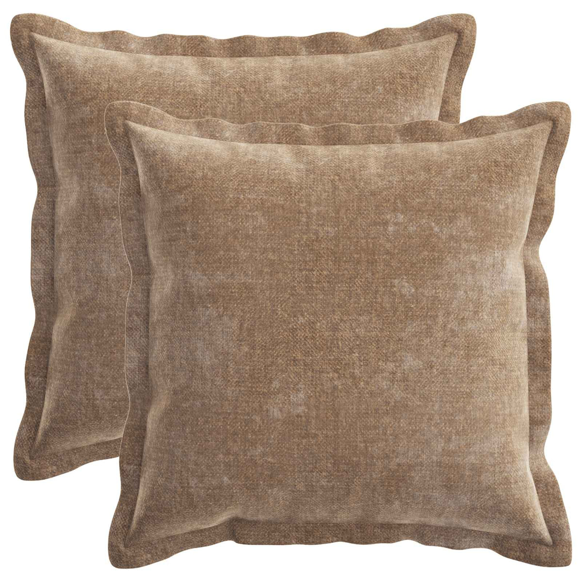 Pudebetræk 2 stk. HOUTEN Brun 35 x 35 cm Chenille Stof