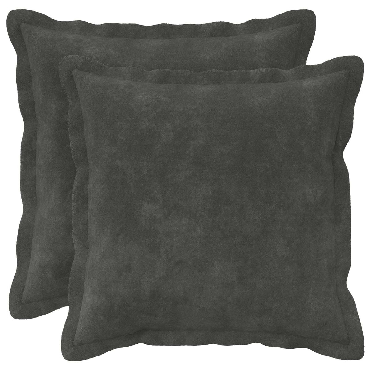 Pudebetræk 2 pcs HOUTEN Antracit 35 x 35 cm Mikrofiber Fleece