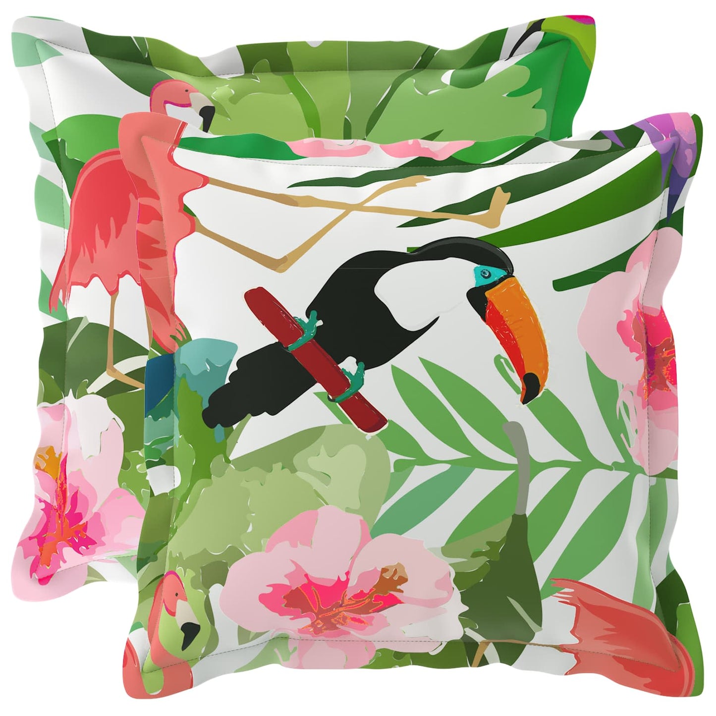 Pudebetræk 2 stk. HOUTEN Flerfarvet 35 x 35 cm Polyester