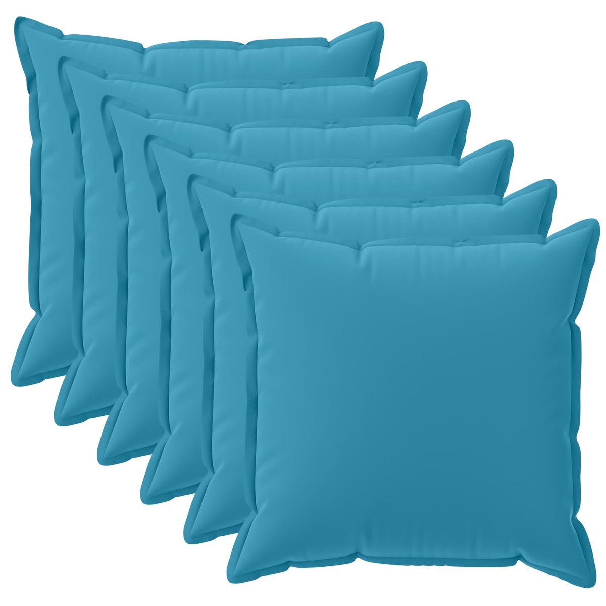 Pudebetræk 6 stk. HOUTEN Lyseblå 35 x 35 cm Polyester