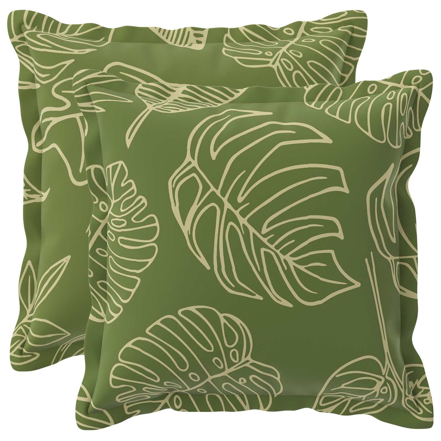 Pudebetræk 2 stk. HOUTEN Bladdesign 35 x 35 cm Polyester