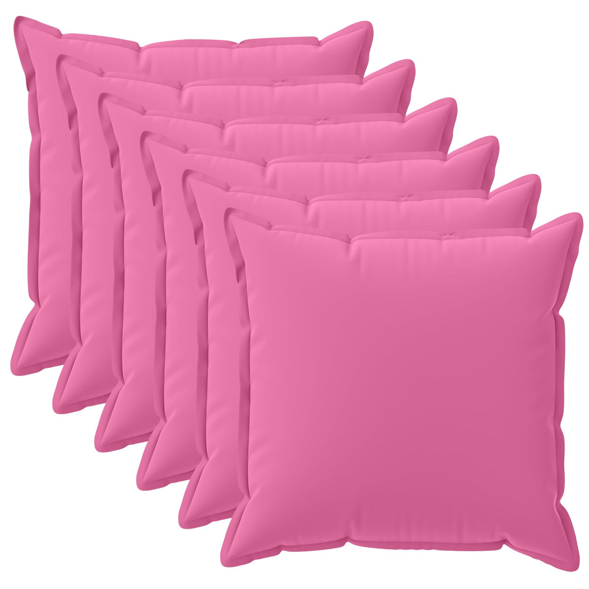 Pudebetræk 6 stk. HOUTEN Lyserød 35 x 35 cm Polyester