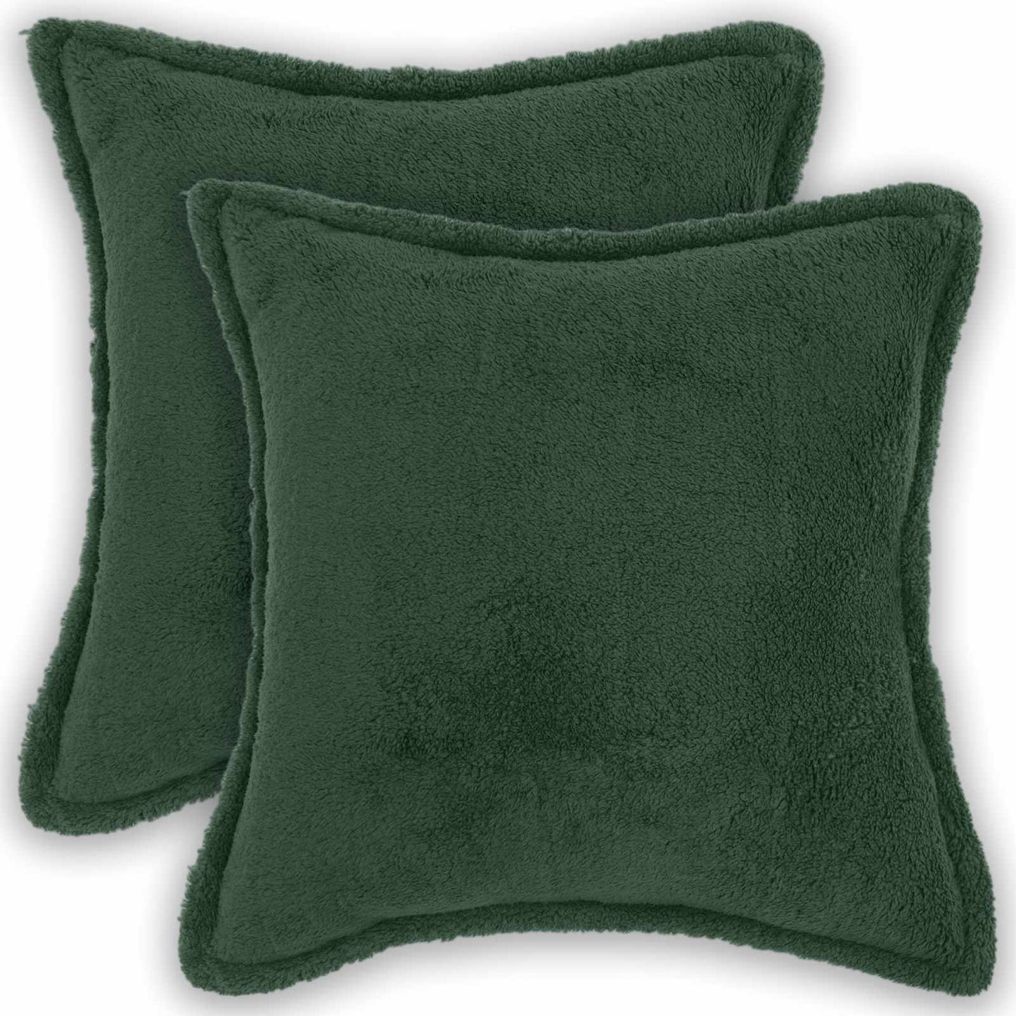 Pudebetræk 2 pcs HOUTEN Mørkegrøn 35 x 35 cm Bouclé