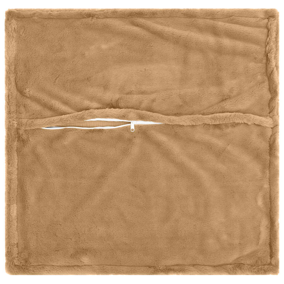 Pudebetræk 6 stk. HOUTEN Gråbrun 35 x 35 cm Faux Kanin Pels