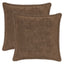 Pudebetræk 2 stk. HOUTEN Lys Brun 35 x 35 cm Faux Kanin Pels