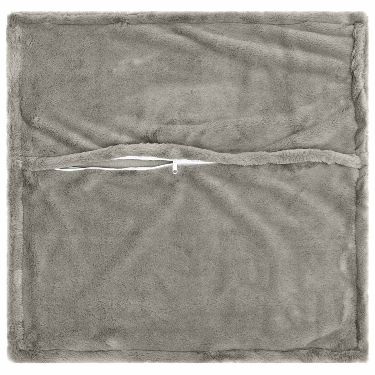 Pudebetræk 6 stk. HOUTEN Lysegrå 35 x 35 cm Faux Kanin Pels