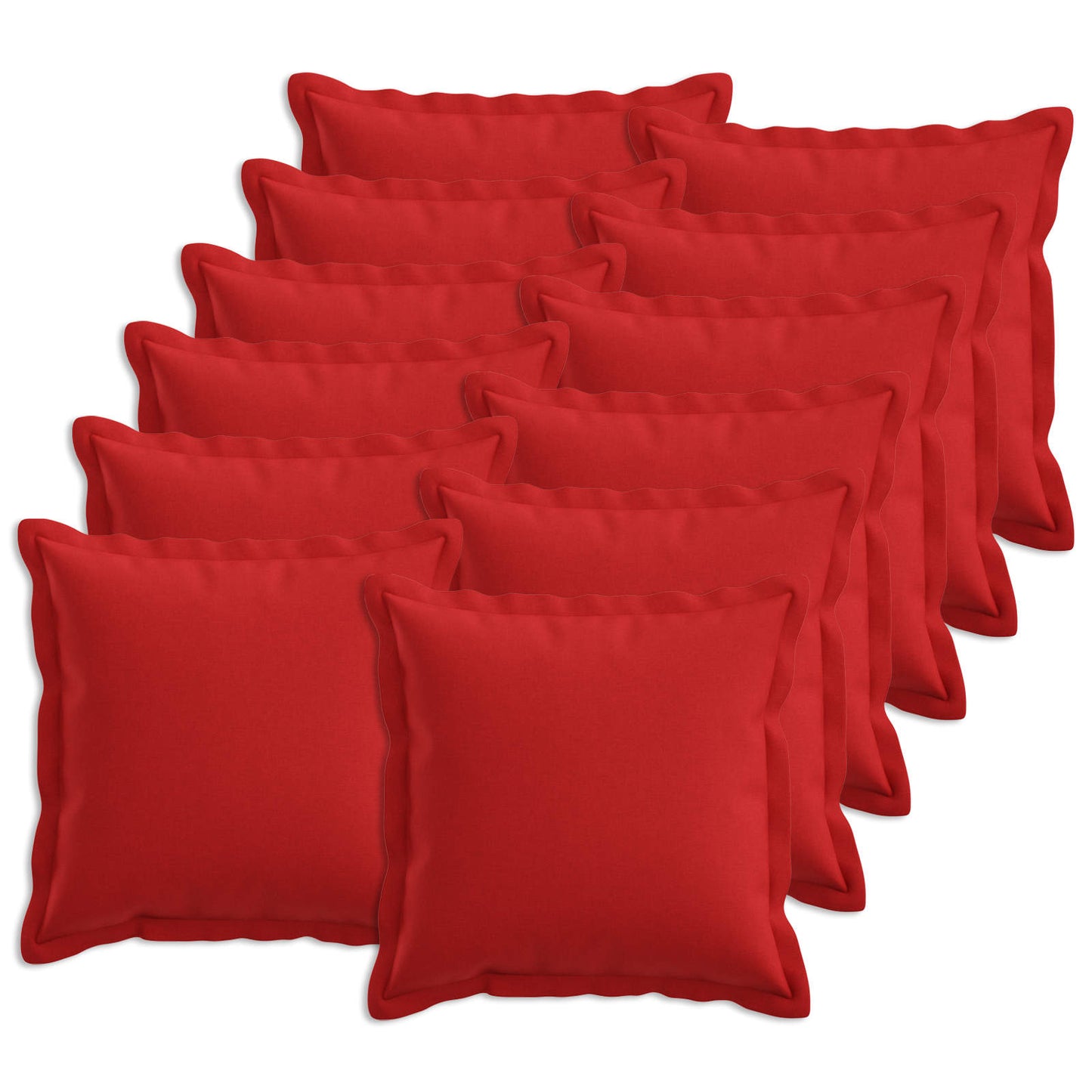 Pudebetræk 12 pcs HOUTEN Rød 40 x 40 cm Faux Linned