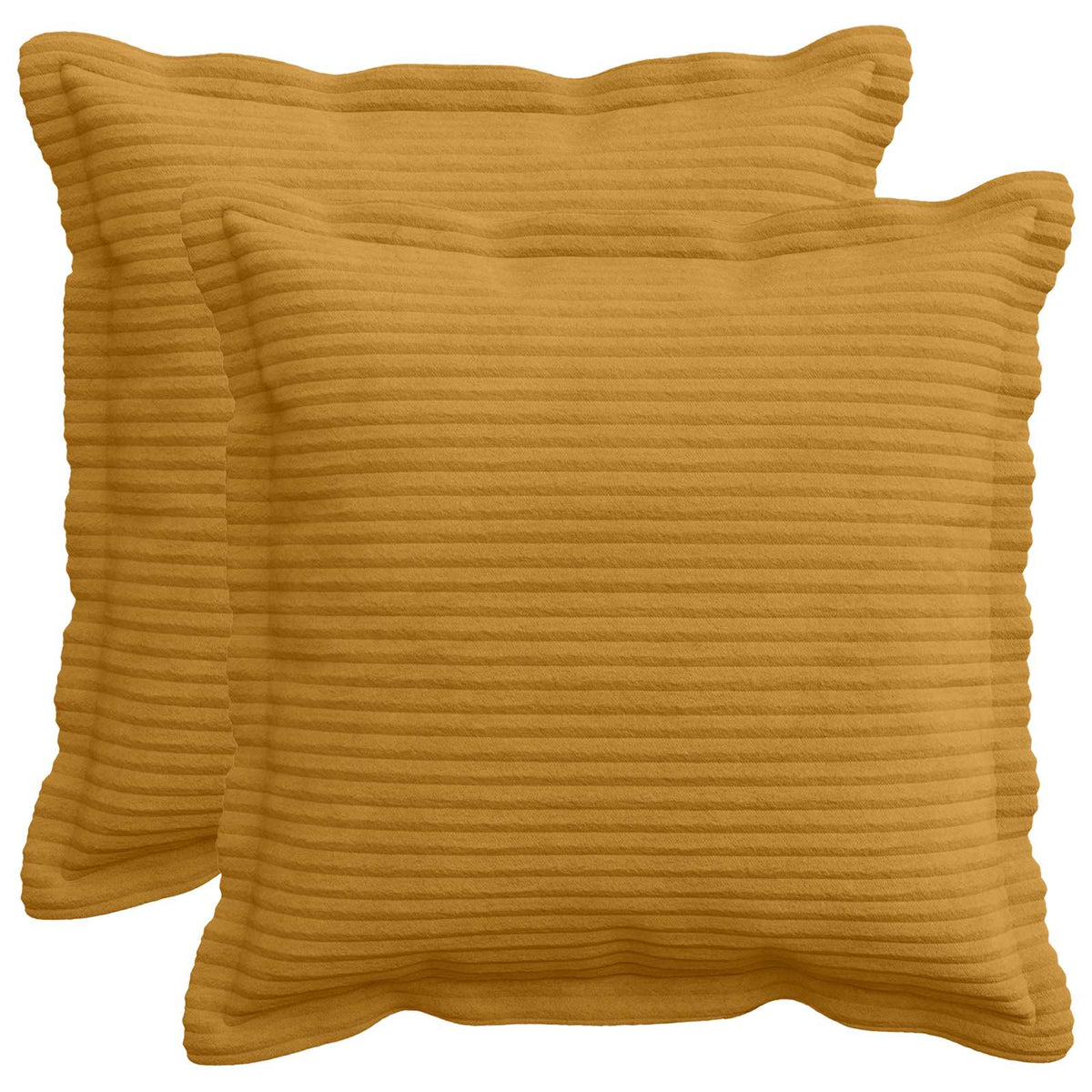 Pudebetræk 2 stk. HOUTEN Gul 40 x 40 cm cordfløjl