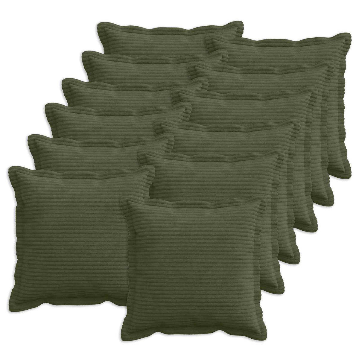 Pudebetræk 12 stk. HOUTEN Grøn 40 x 40 cm cordfløjl
