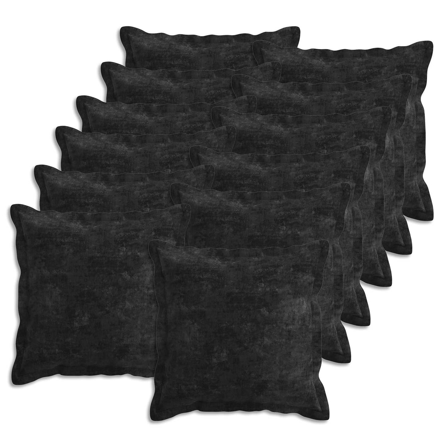 Pudebetræk 12 stk. HOUTEN Antracit 40 x 40 cm Chenille Stof