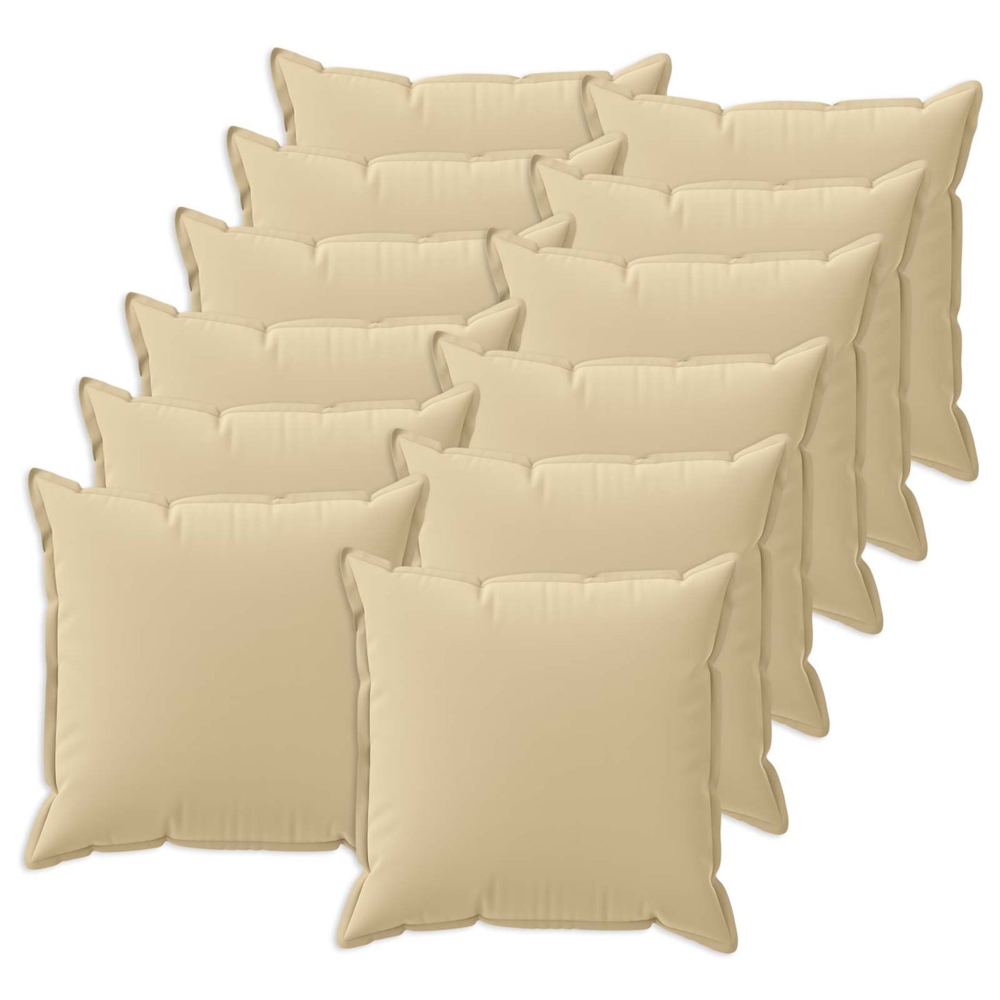 Pudebetræk 12 stk. HOUTEN Beige 40 x 40 cm Polyester