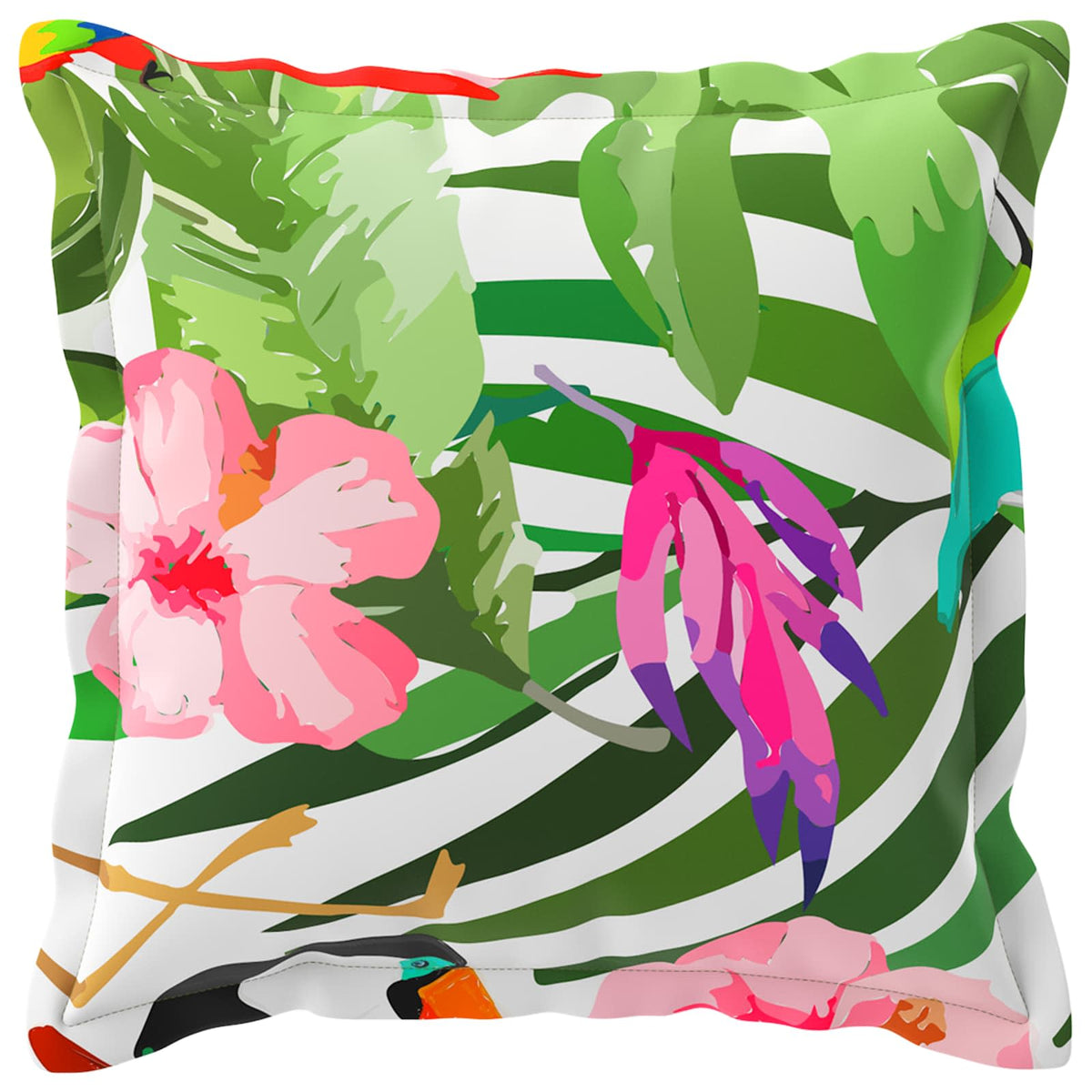 Pudebetræk 6 stk. HOUTEN Sort 40 x 40 cm Polyester