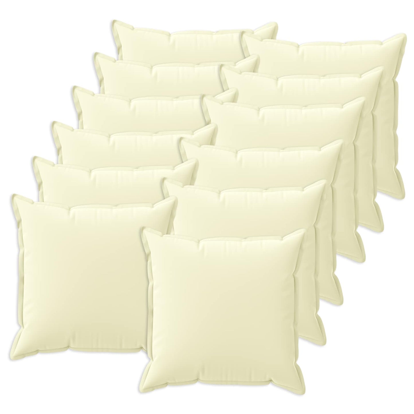 Pudebetræk 12 stk. HOUTEN Cremefarvet 40 x 40 cm Polyester