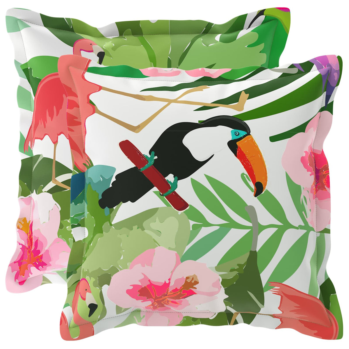 Pudebetræk 2 stk. HOUTEN Flerfarvet 40 x 40 cm Polyester