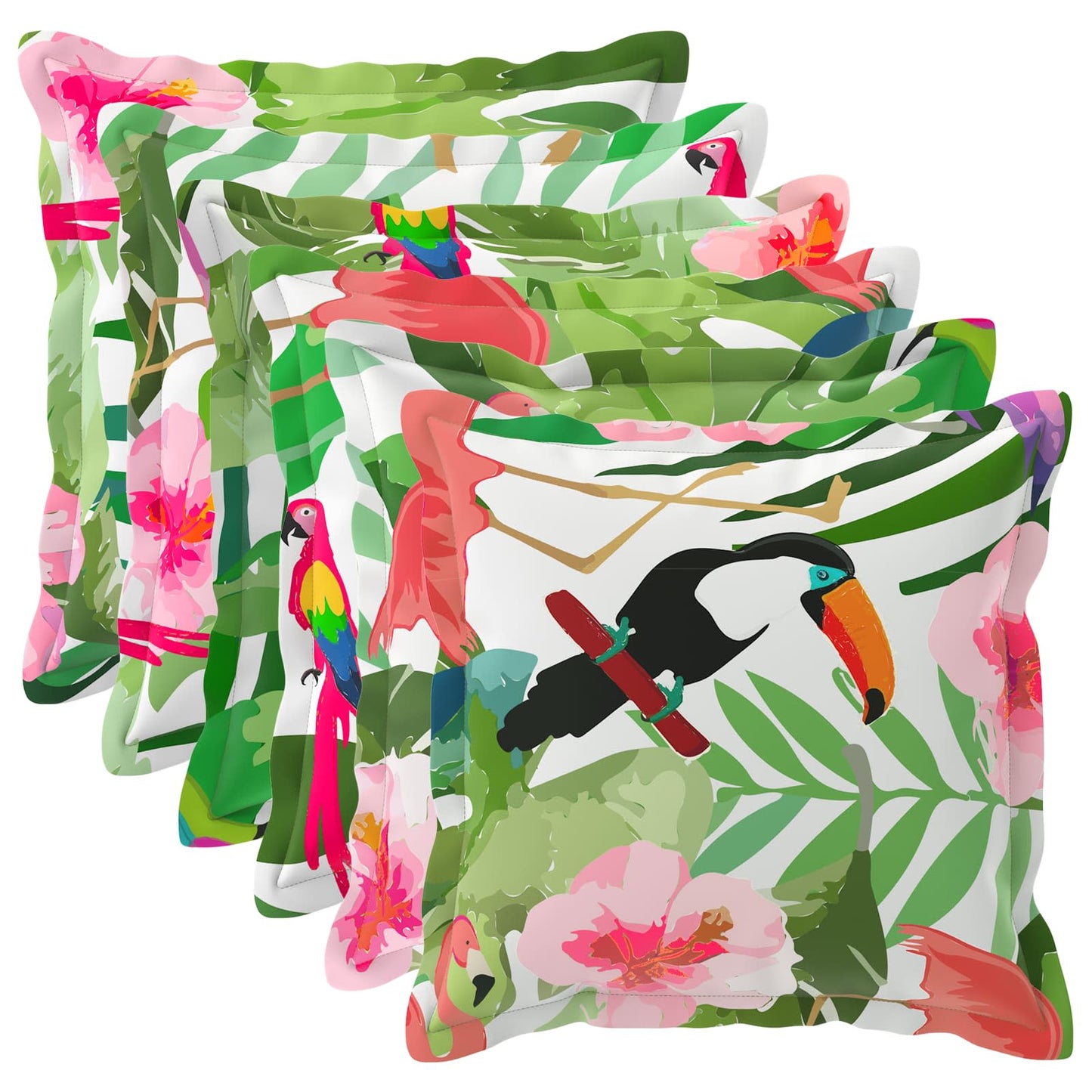 Pudebetræk 6 stk. HOUTEN Flerfarvet 40 x 40 cm Polyester