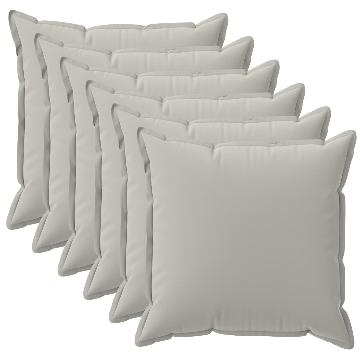 Pudebetræk 6 stk. HOUTEN Grå 40 x 40 cm Polyester