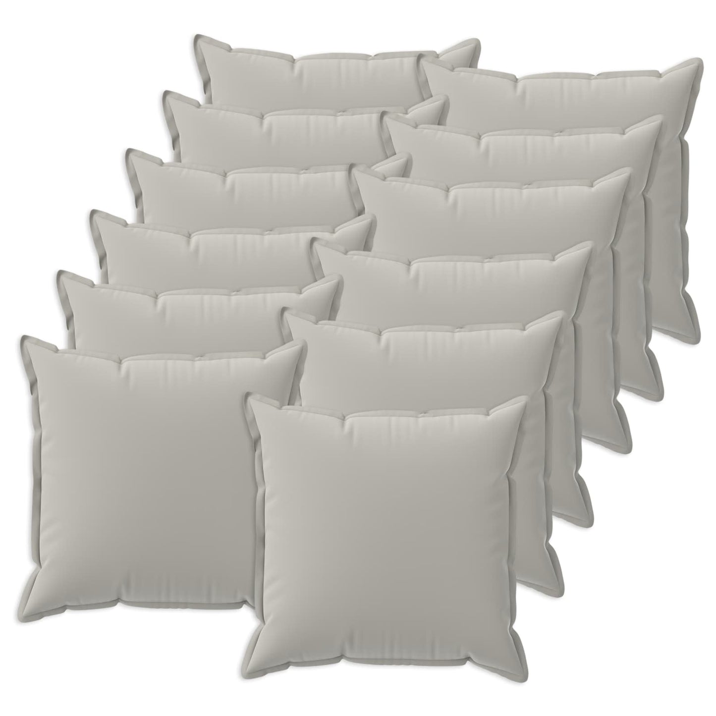 Pudebetræk 12 stk. HOUTEN Grå 40 x 40 cm Polyester