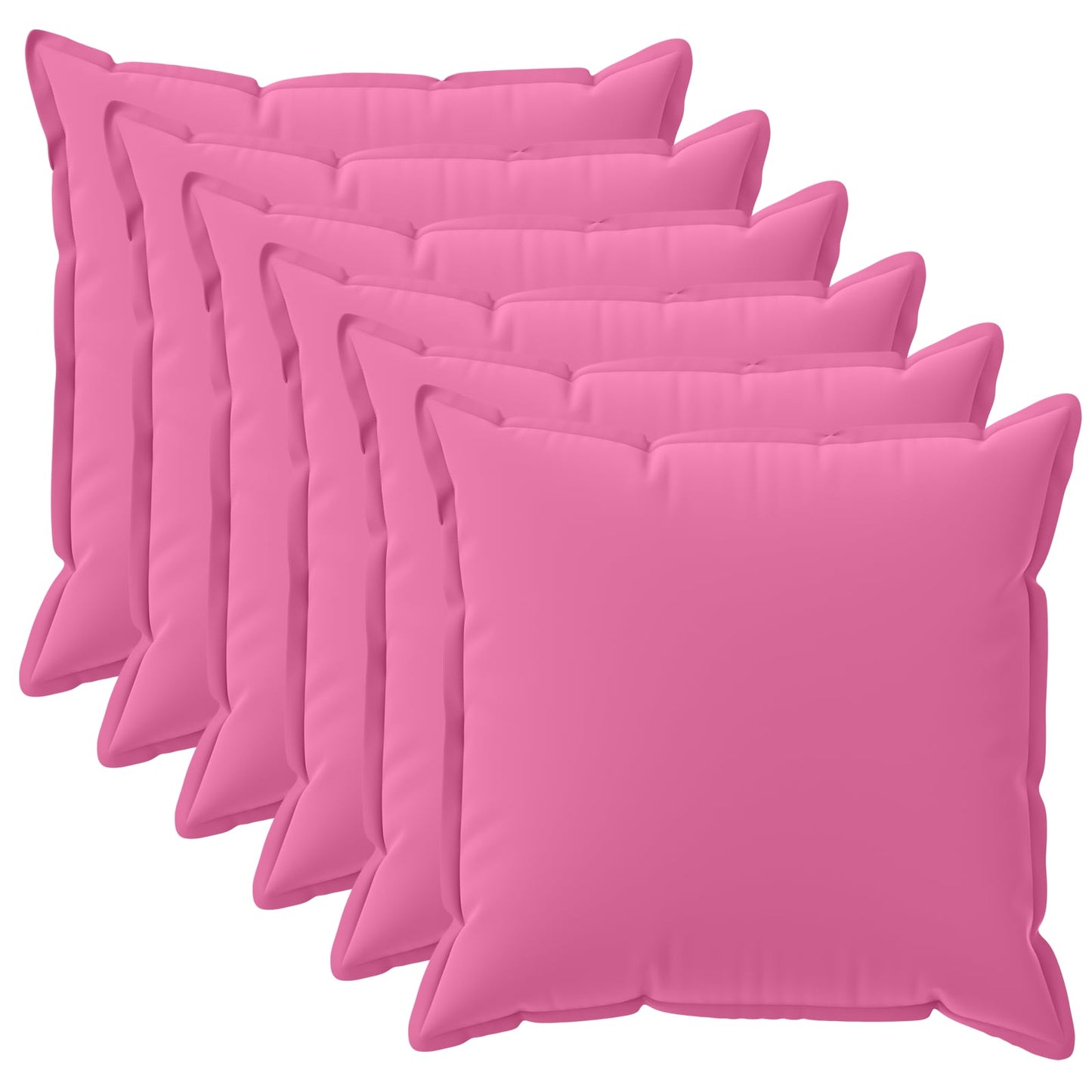 Pudebetræk 6 stk. HOUTEN Lyserød 40 x 40 cm Polyester