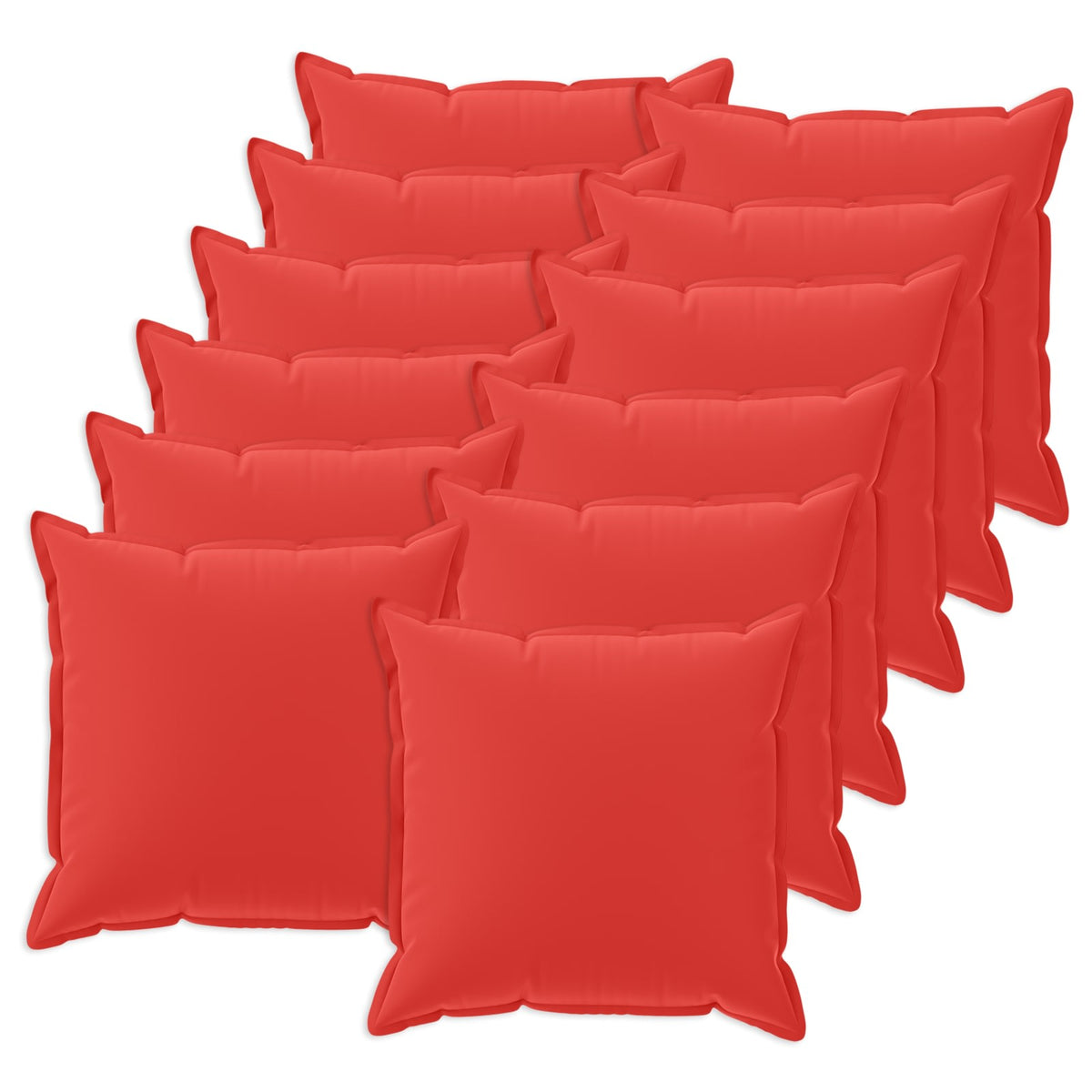 Pudebetræk 12 stk. HOUTEN Rød 40 x 40 cm Polyester