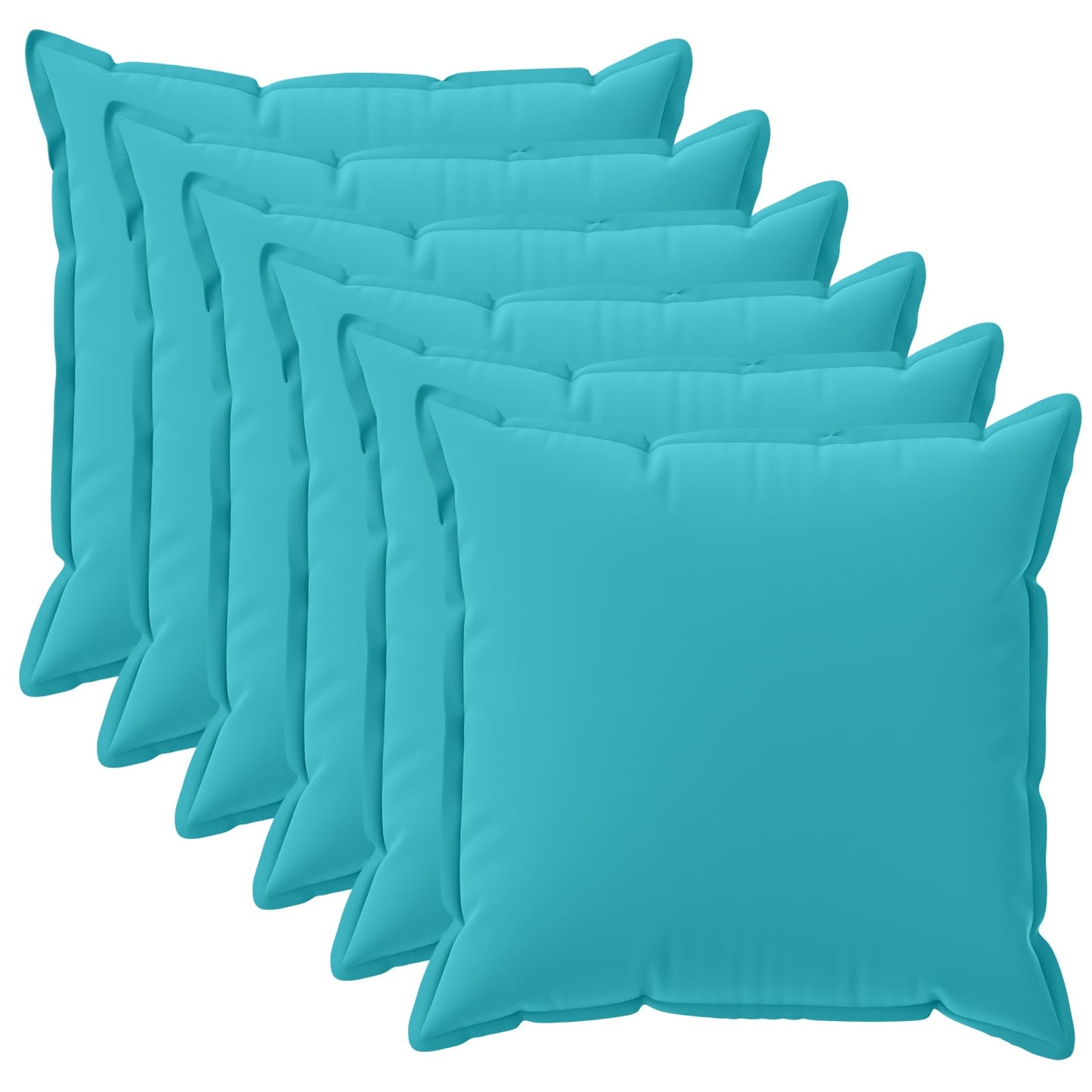 Pudebetræk 6 stk. HOUTEN Turkis 40 x 40 cm Polyester