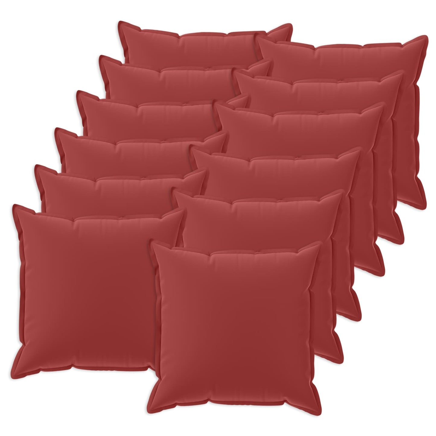 Pudebetræk 12 stk. HOUTEN Vinrød 40 x 40 cm Polyester