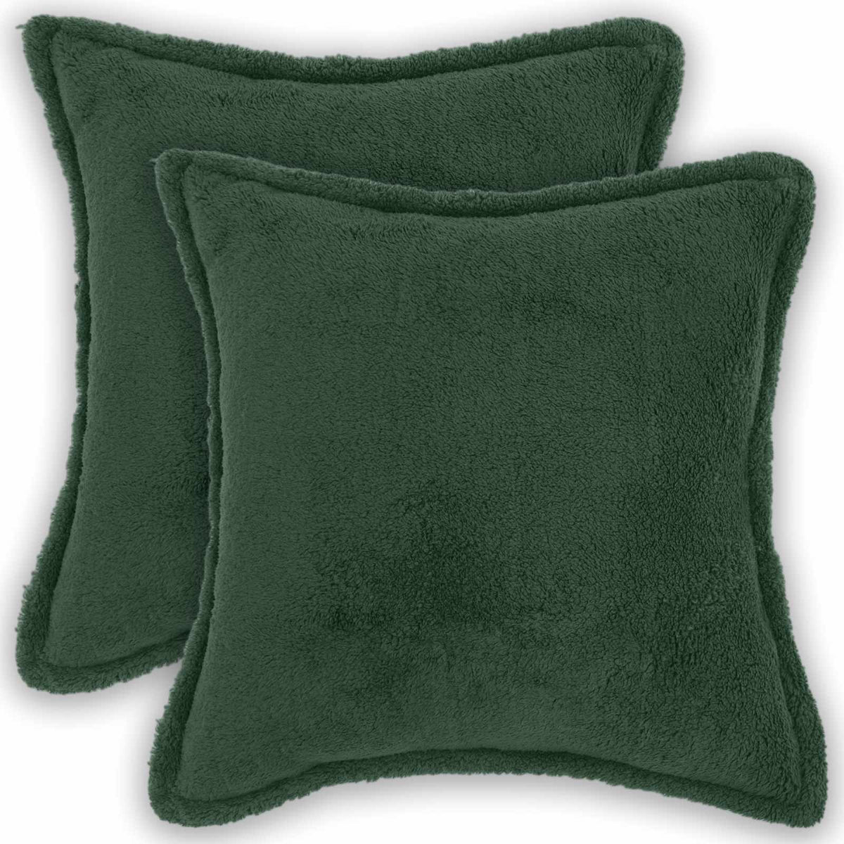 Pudebetræk 2 pcs HOUTEN Mørkegrøn 40 x 40 cm Bouclé