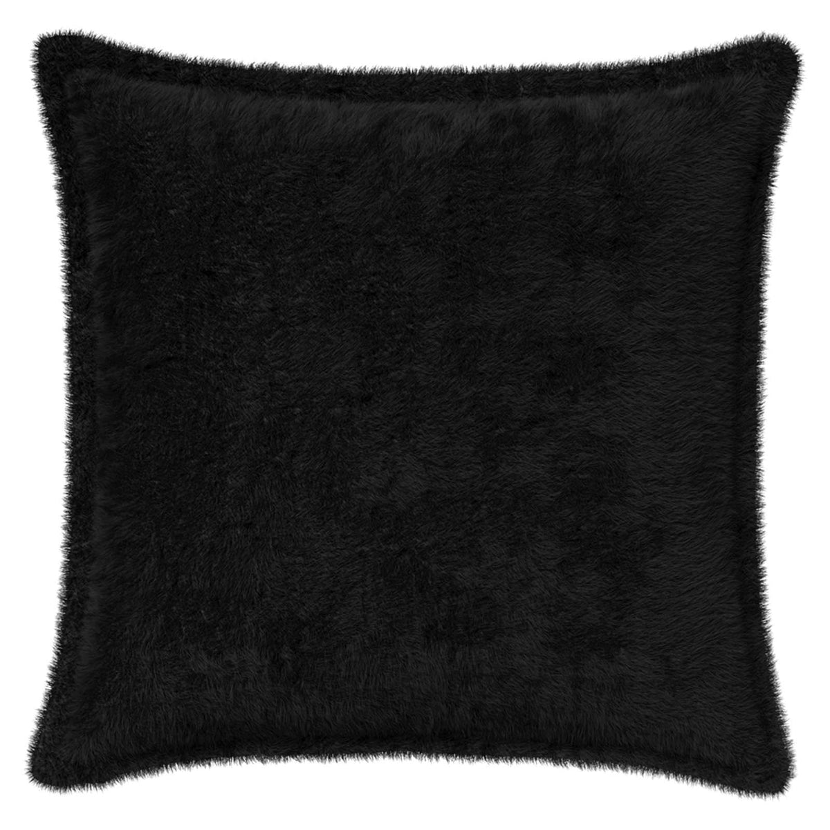 Pudebetræk 2 stk. HOUTEN Sort 40 x 40 cm Faux Kanin Pels