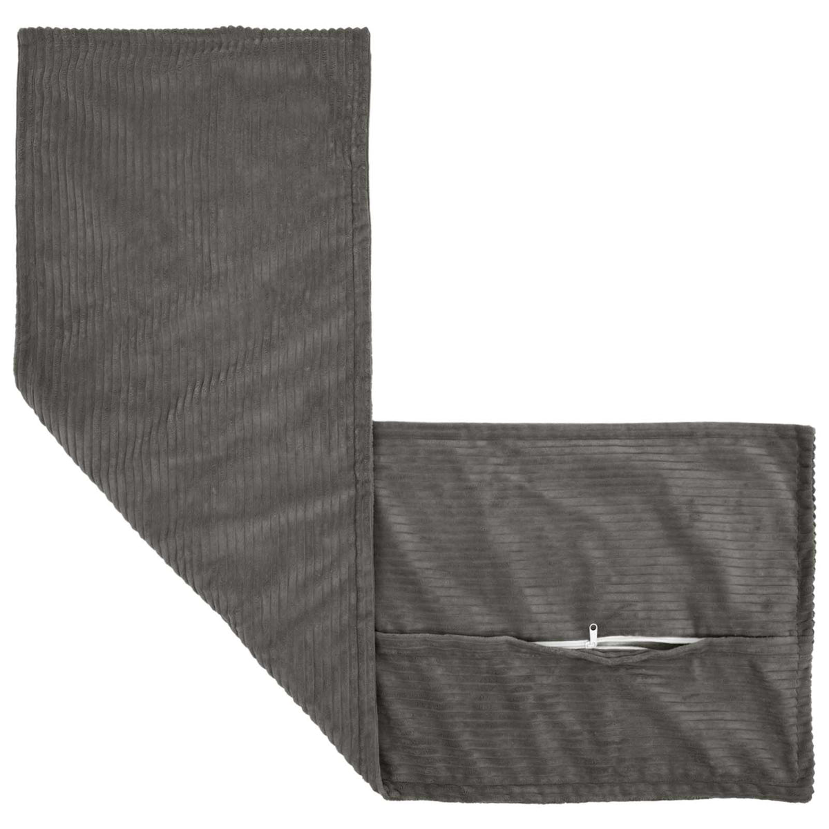Pudebetræk 2 stk. HOUTEN Mørkegrå 40 x 145 cm cordfløjl