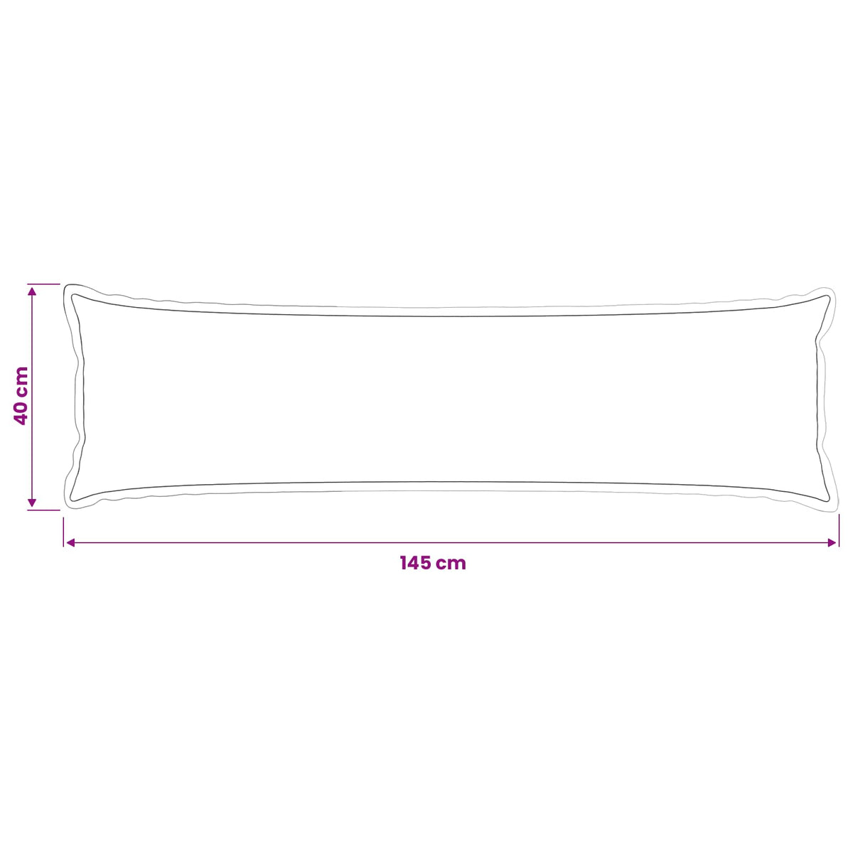 Pudebetræk HOUTEN Lysegrå 40 x 145 cm Chenille Stof