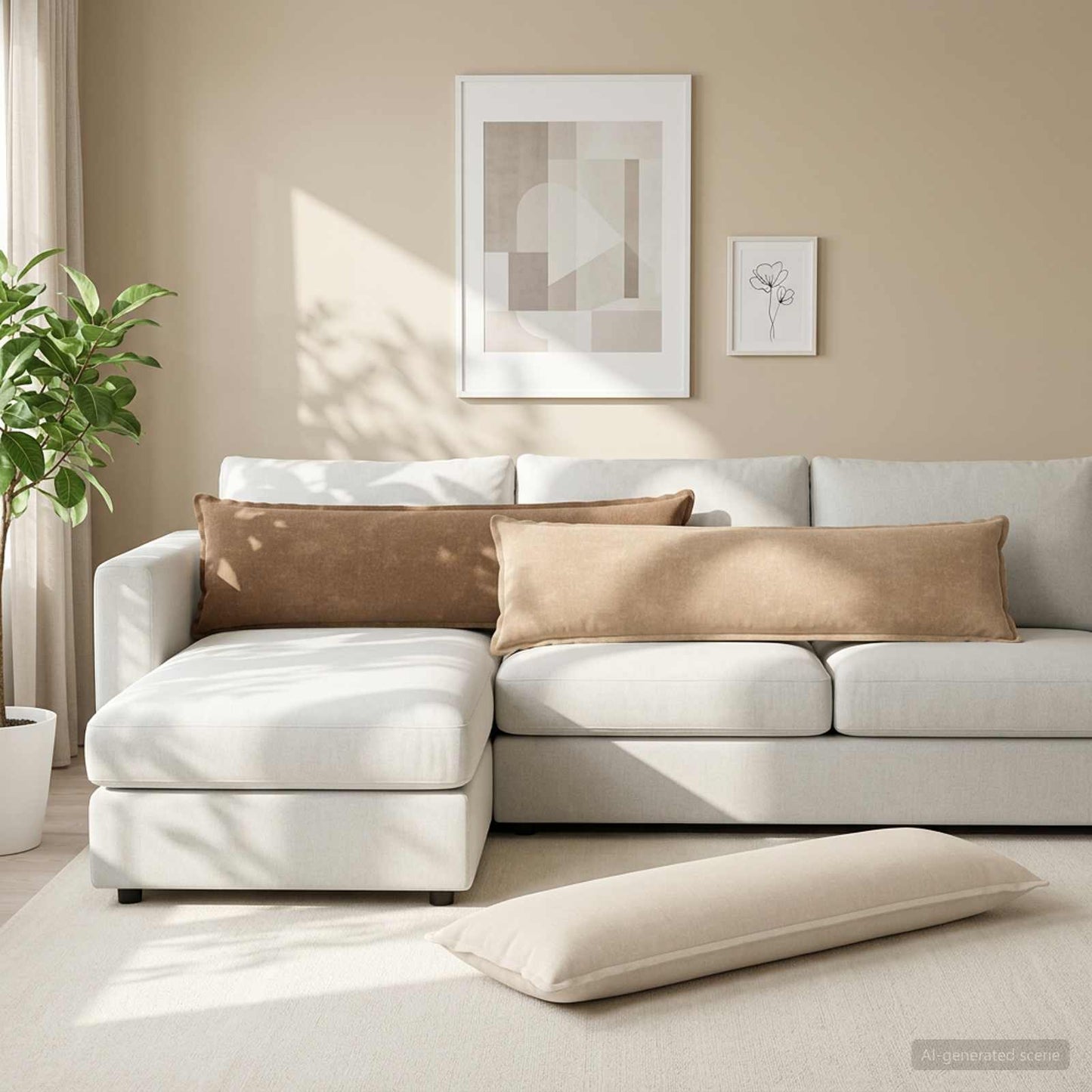 Pudebetræk HOUTEN Brun 40 x 145 cm Chenille Stof