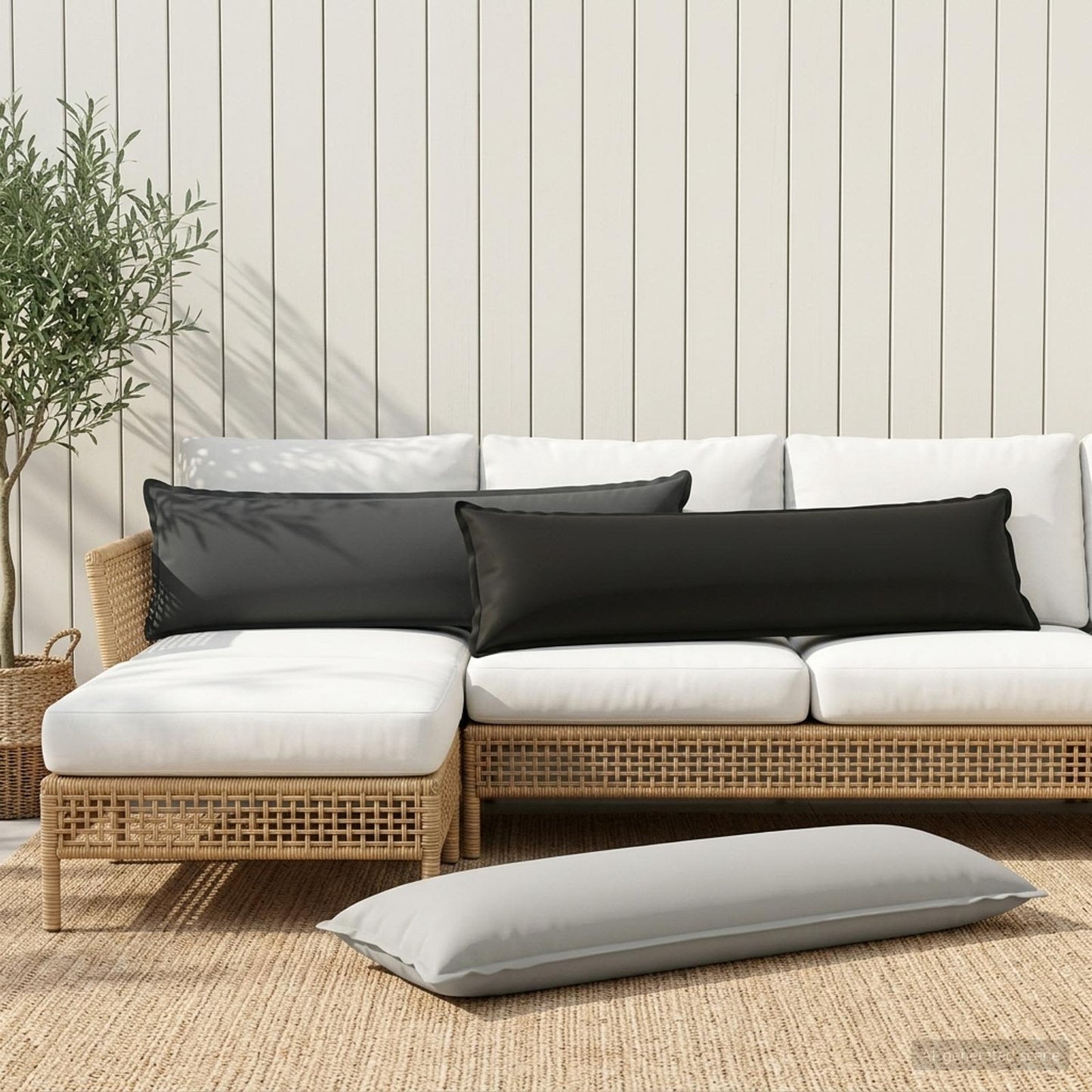 Pudebetræk HOUTEN Antracit 40 x 145 cm Polyester