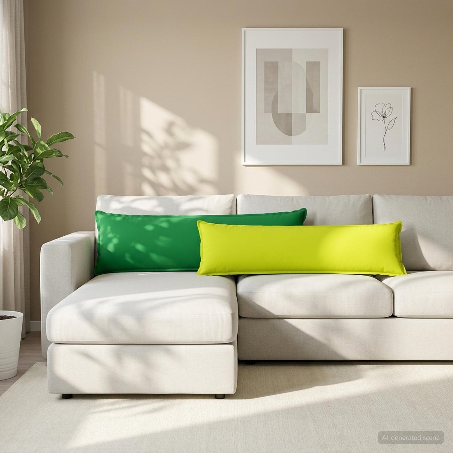 Pudebetræk HOUTEN Lys grøn 40 x 145 cm Polyester