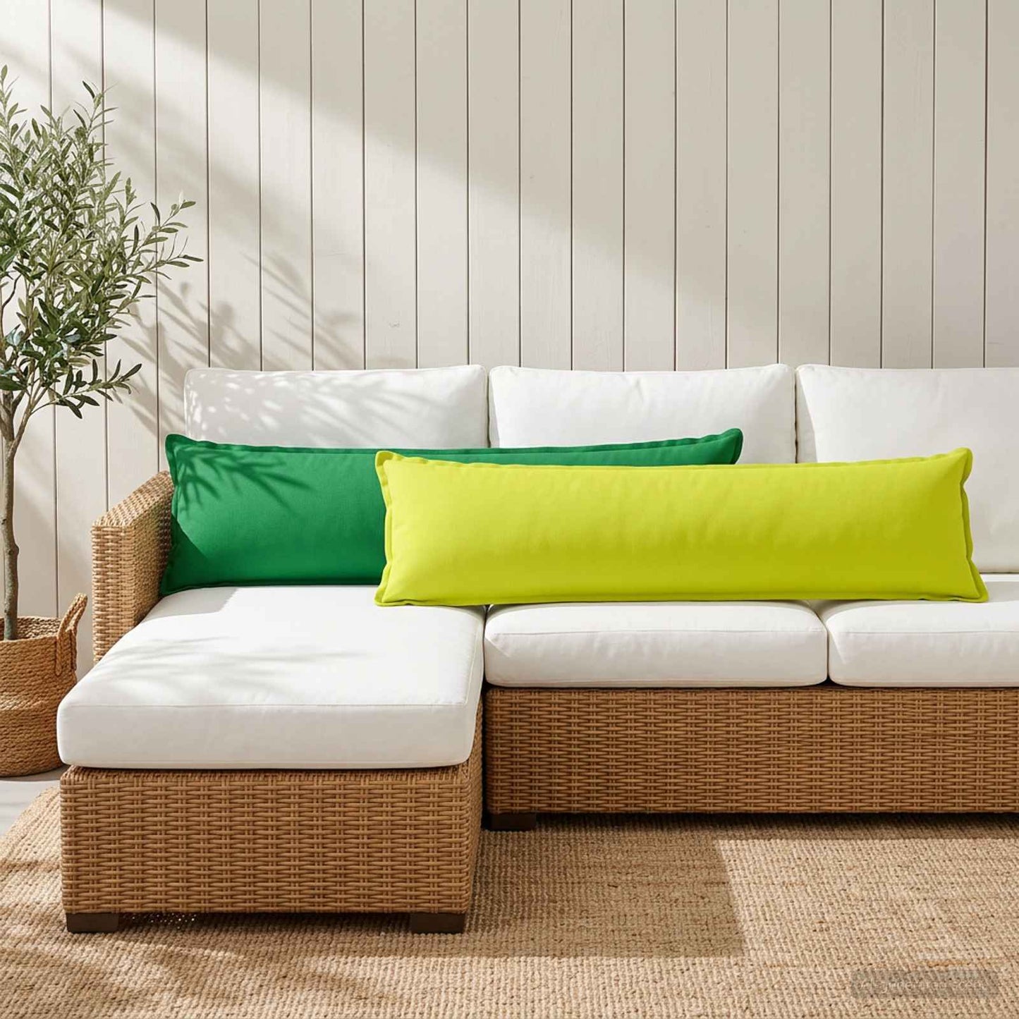 Pudebetræk 2 stk. HOUTEN Lys grøn 40 x 145 cm Polyester