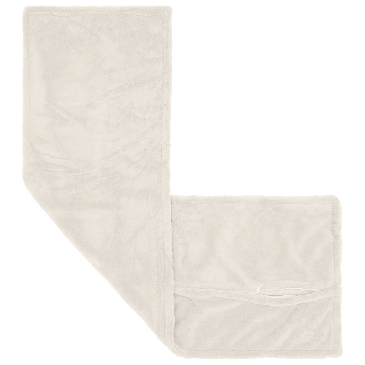 Pudebetræk HOUTEN Hvid 40 x 145 cm Faux Kanin Pels