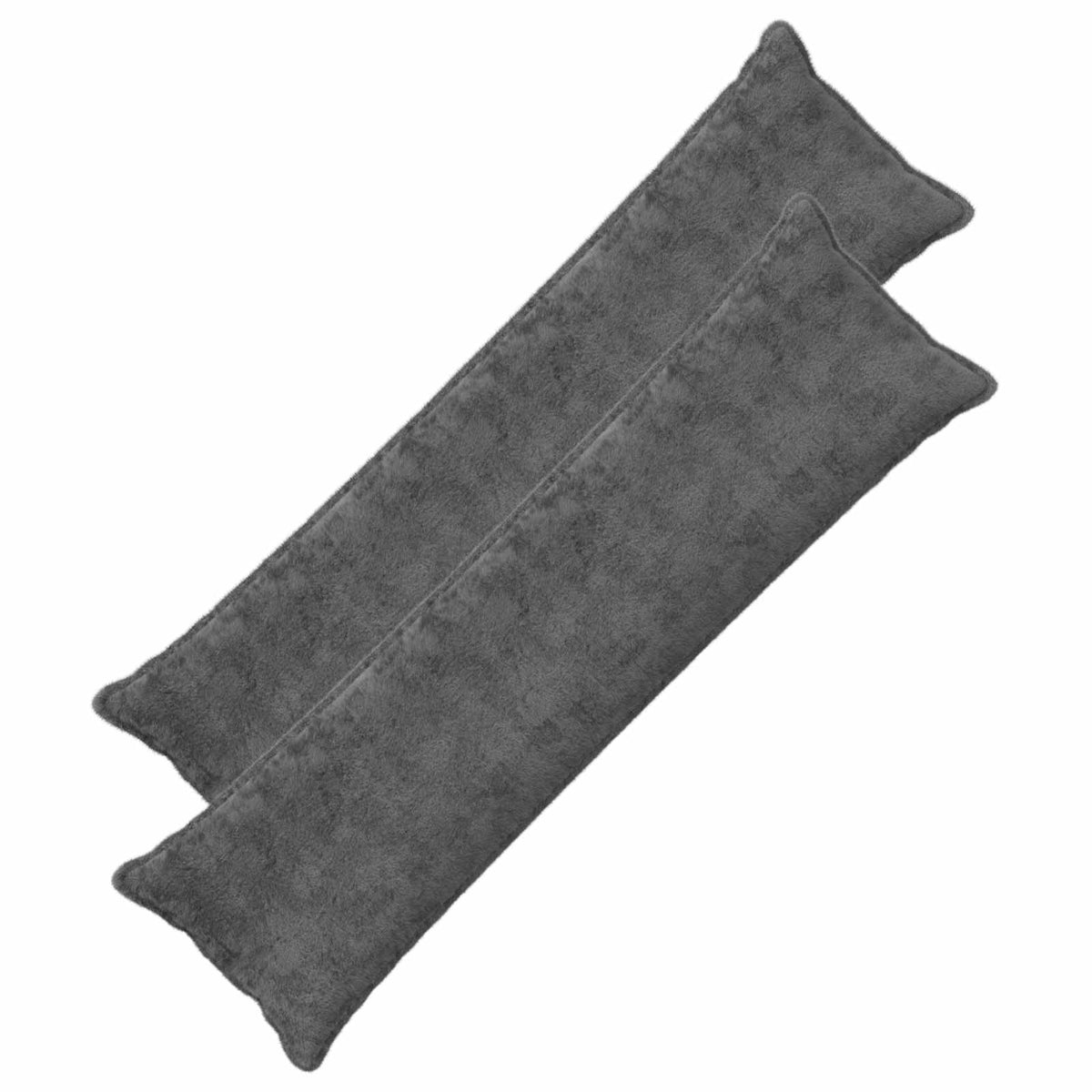 Pudebetræk 2 stk. HOUTEN Mørkegrå 40 x 145 cm Faux Kanin Pels