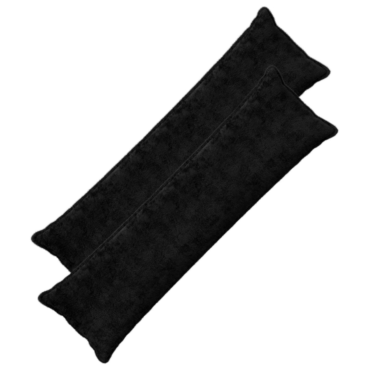 Pudebetræk 2 stk. HOUTEN Sort 40 x 145 cm Faux Kanin Pels