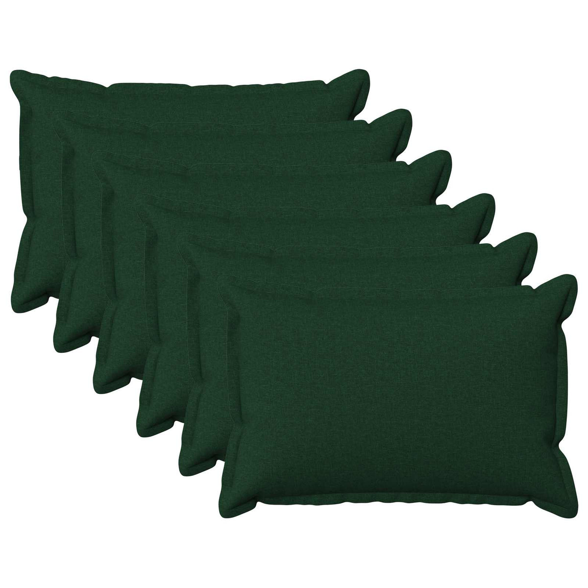 Pudebetræk 6 pcs HOUTEN Mørkegrøn 40 x 60 cm Faux Linned
