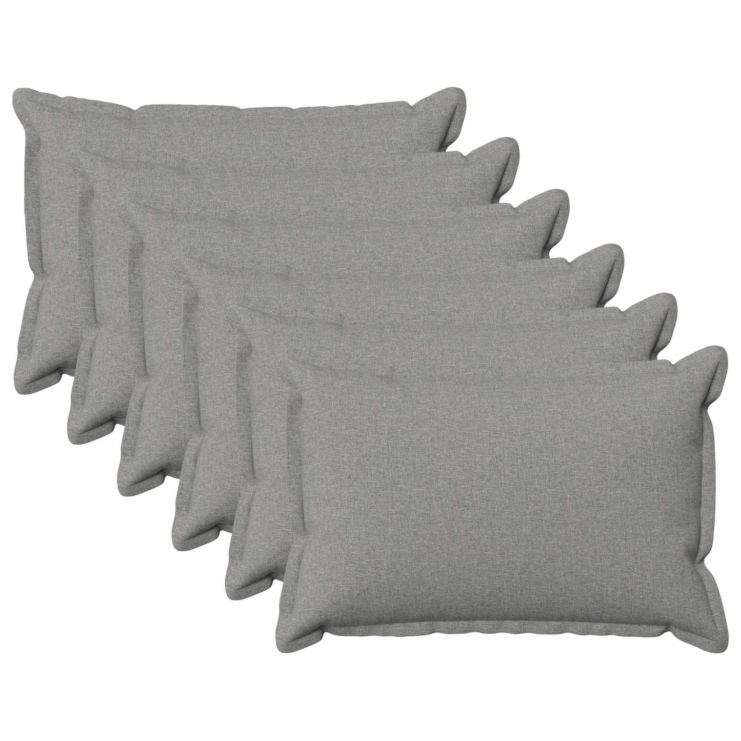 Pudebetræk 6 pcs HOUTEN Skygrå 40 x 60 cm Faux Linned