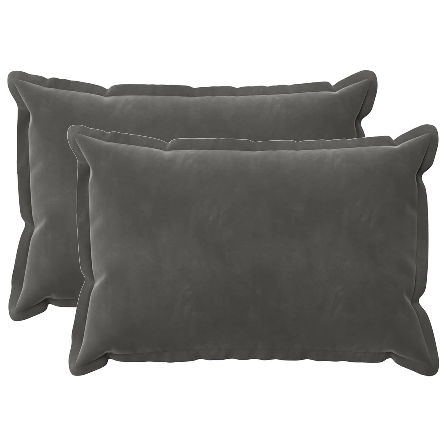 Pudebetræk 2 pcs HOUTEN Mørkegrå 40 x 60 cm Fløjl