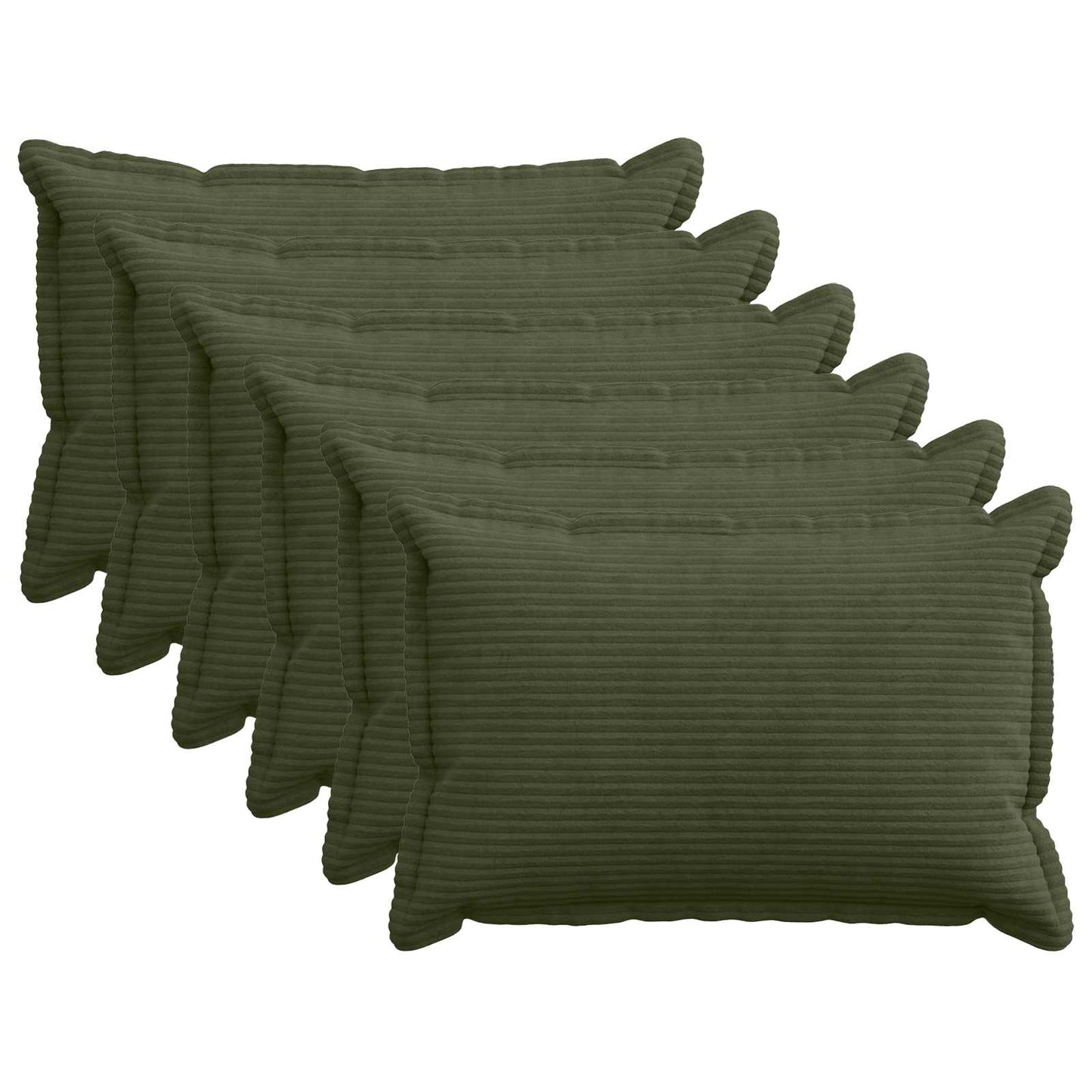 Pudebetræk 6 stk. HOUTEN Grøn 40 x 60 cm cordfløjl