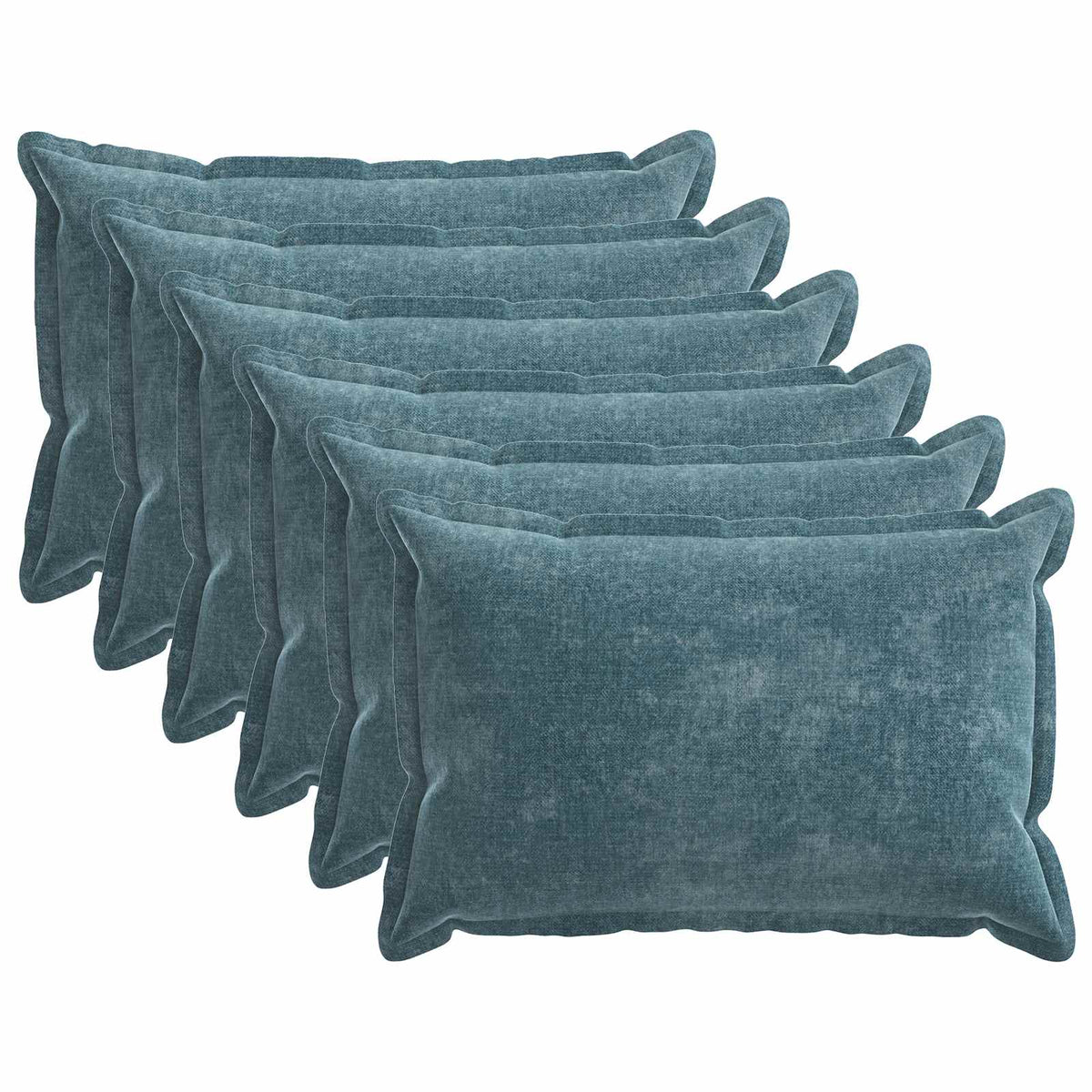 Pudebetræk 6 stk. HOUTEN Blå 40 x 60 cm Chenille Stof