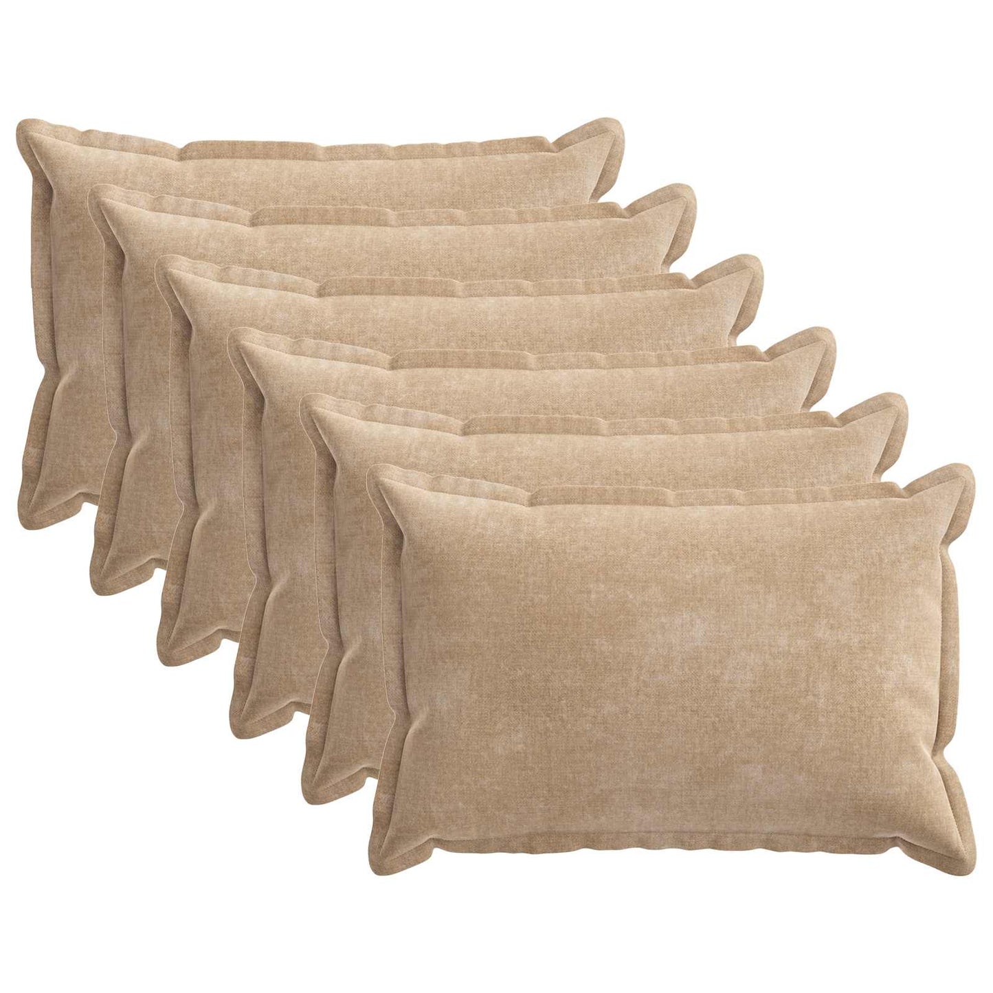 Pudebetræk 6 stk. HOUTEN Gråbrun 40 x 60 cm Chenille Stof