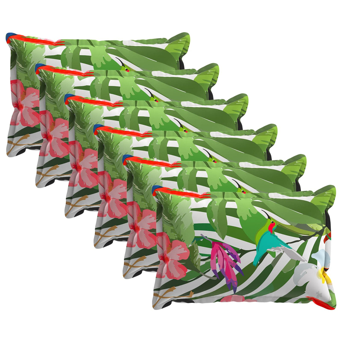 Pudebetræk 6 stk. HOUTEN Sort 40 x 60 cm Polyester