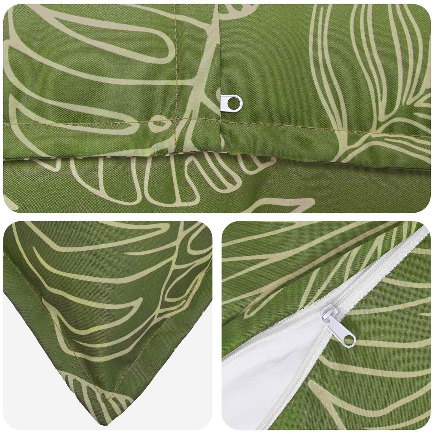 Pudebetræk 6 stk. HOUTEN Bladdesign 40 x 60 cm Polyester