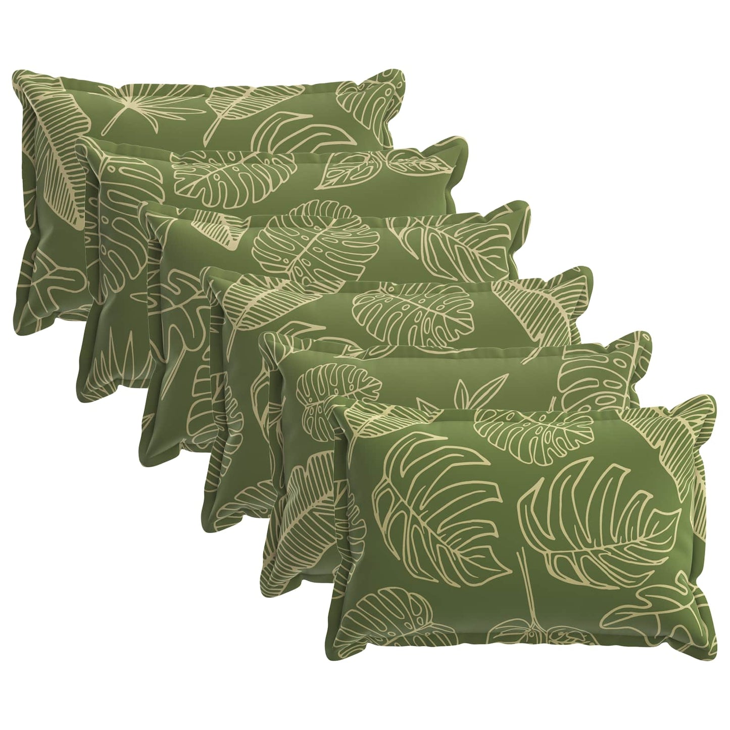 Pudebetræk 6 stk. HOUTEN Bladdesign 40 x 60 cm Polyester