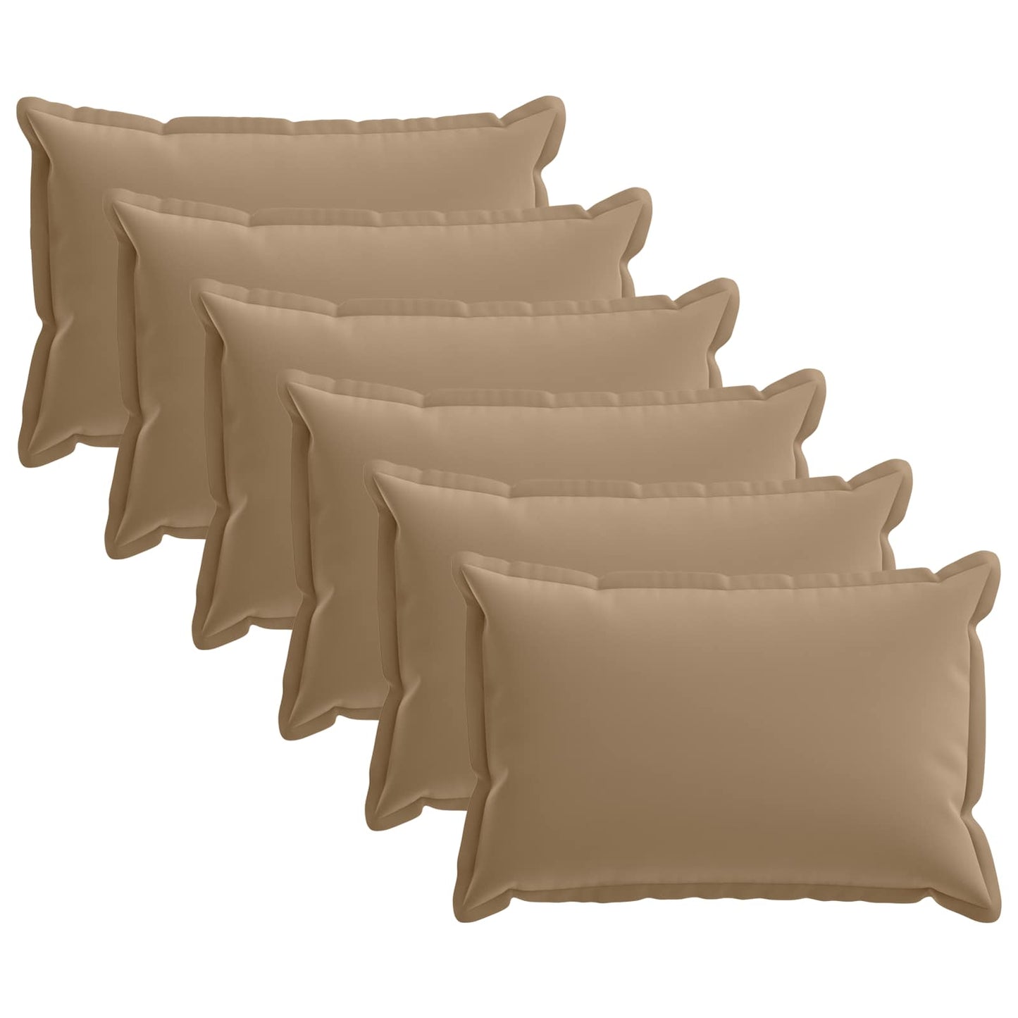 Pudebetræk 6 stk. HOUTEN Gråbrun 40 x 60 cm Polyester