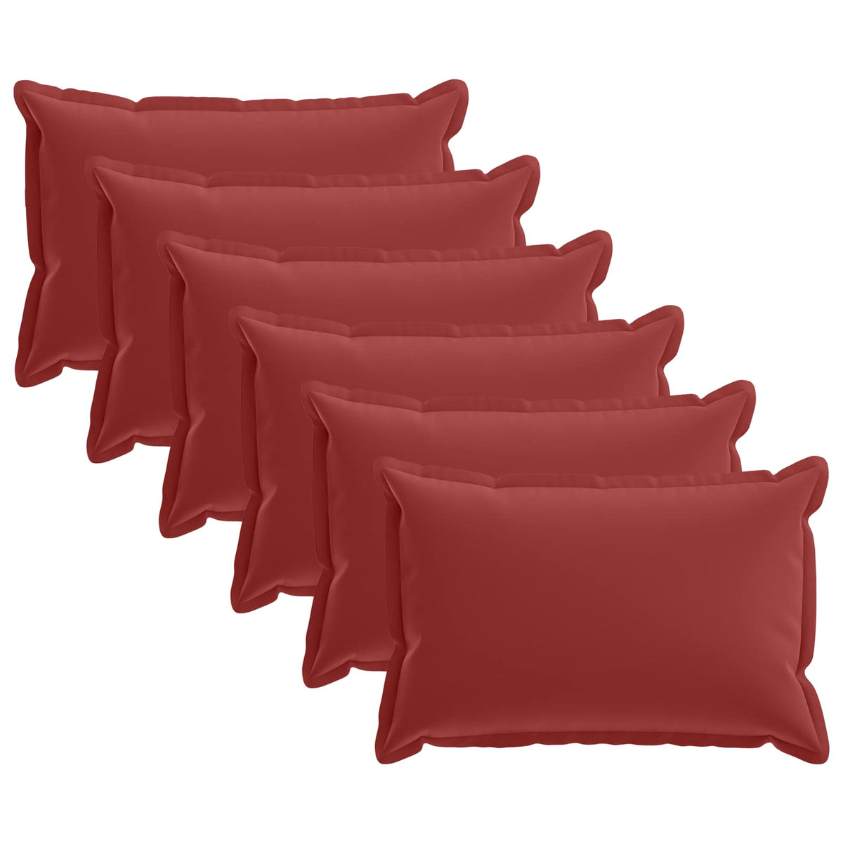 Pudebetræk 6 stk. HOUTEN Vinrød 40 x 60 cm Polyester