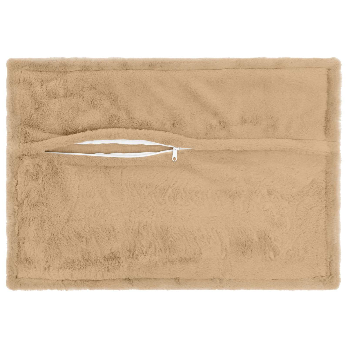 Pudebetræk 6 stk. HOUTEN Cremefarvet 40 x 60 cm Faux Kanin Pels